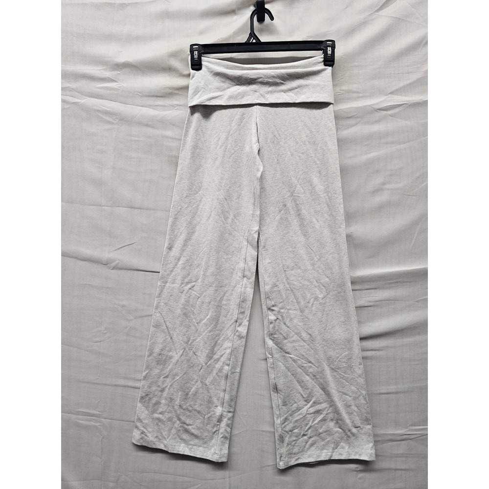 Wild Fable Womens Fold Over Wide Leg Lounge Pants Gray Cotton Blend Size XXS